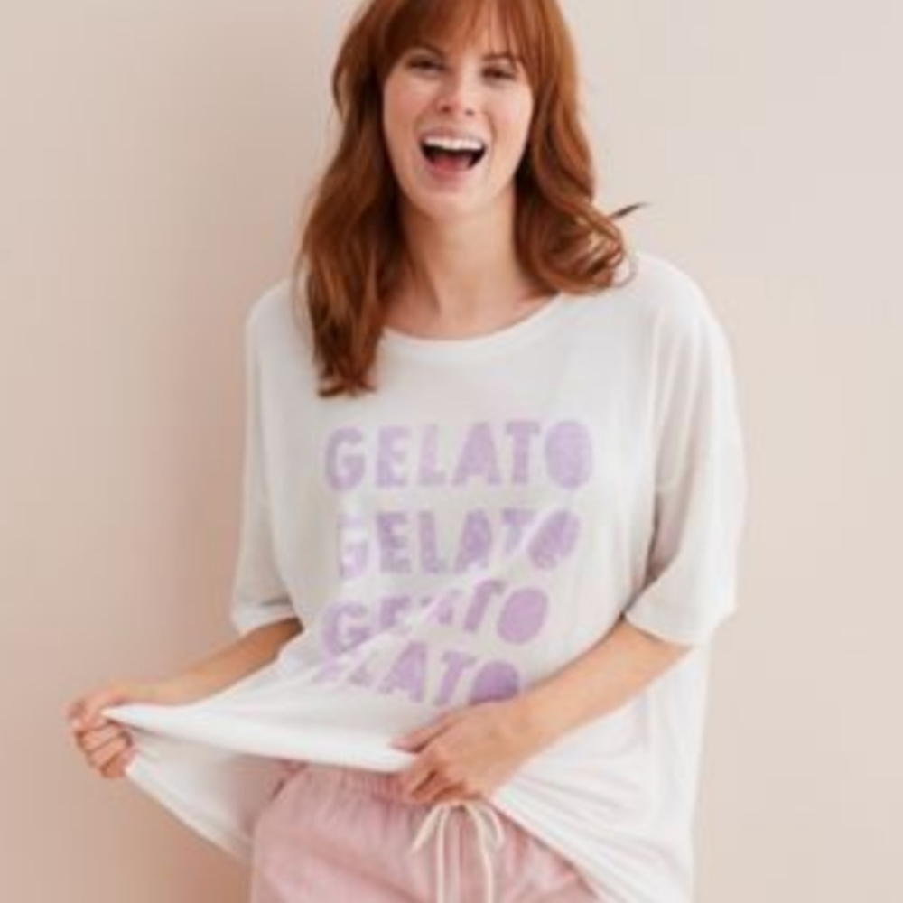 AERIE Real Soft Oversized Gelato Graphic Tee